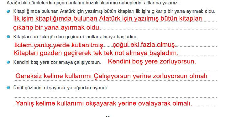 7. Sınıf Türkçe Ders Kitabı Cevapları Sayfa 81 Dörtel Yayın