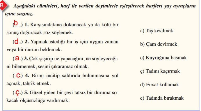 8. Sınıf Türkçe 223. Sayfa Cevapları Ferman 