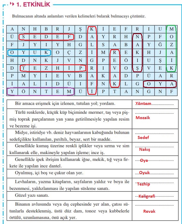 8. sınıf türkçe sayfa 243 cevapları hecce yayınları