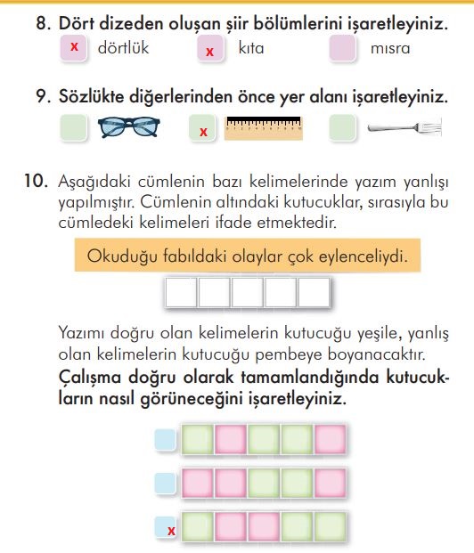 2. Sınıf Türkçe Ders Kitabı 50. Sayfa Cevapları İlke Yayınları