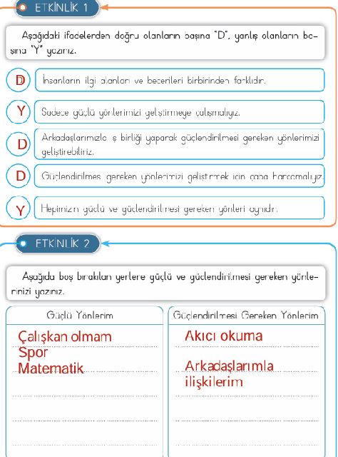 3. Sınıf Hayat Bilgisi Ders Kitabı Cevapları Sayfa 16 MEB Yayınları