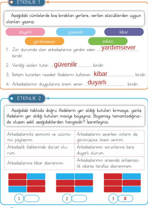 3. Sınıf Hayat Bilgisi Ders Kitabı Cevapları Sayfa 22 MEB Yayınları