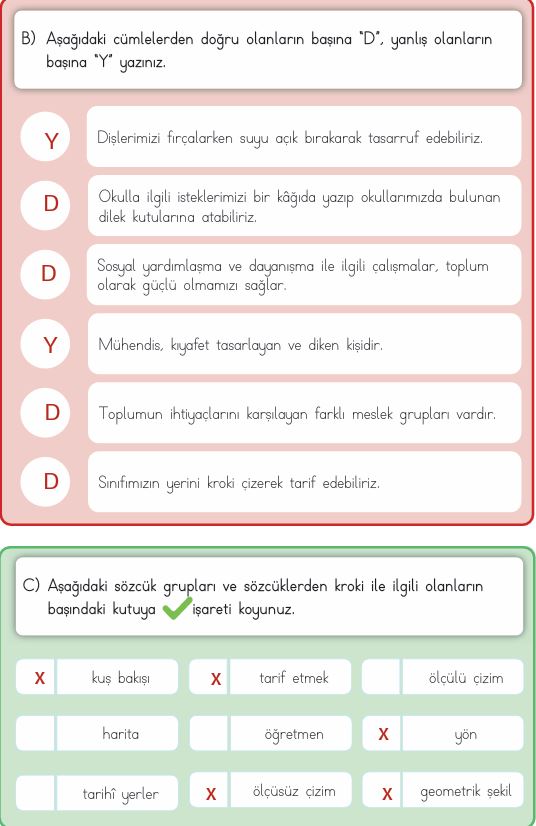 3. Sınıf Hayat Bilgisi Ders Kitabı Cevapları Sayfa 42 MEB Yayınları