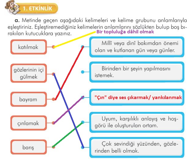 3. Sınıf Türkçe Ders Kitabı 55. Sayfa Cevapları İlke Yayınları