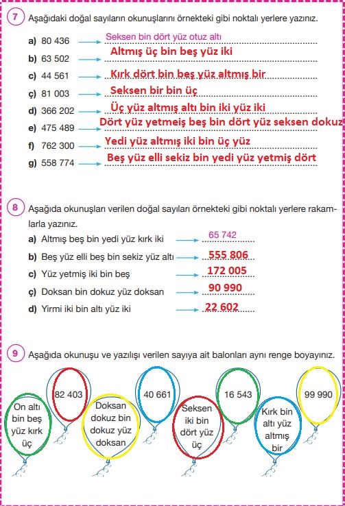 4. Sınıf Matematik Ders Kitabı Cevapları Pasifik Yayınları Sayfa 22