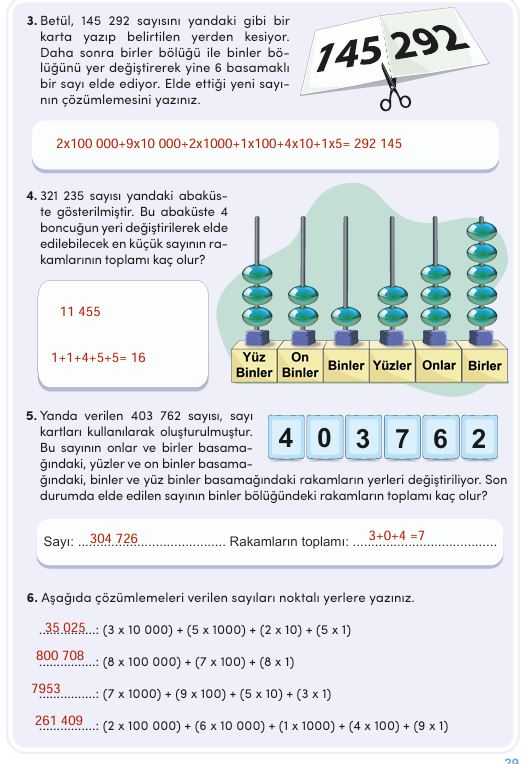 4. Sınıf MEB Matematik Ders Kitabı Cevapları Sayfa 29