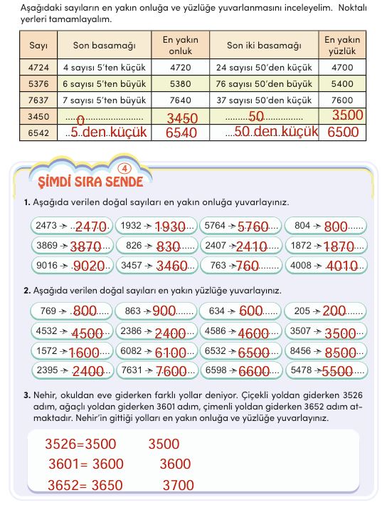 4. Sınıf MEB Matematik Ders Kitabı Cevapları Sayfa 31