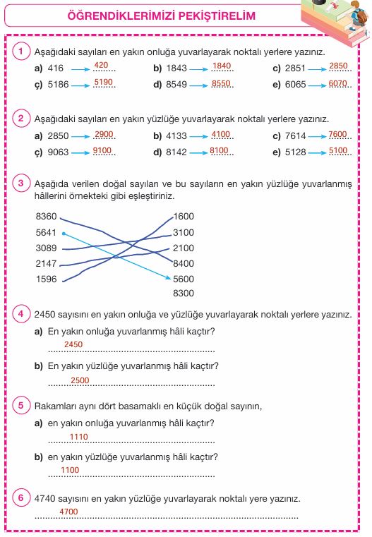 4. Sınıf Matematik Ders Kitabı Cevapları Pasifik Yayınları Sayfa 33