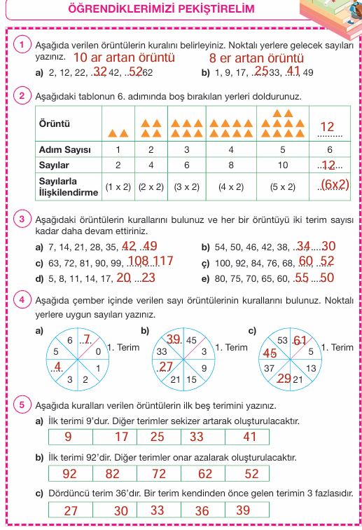 4. Sınıf Matematik Ders Kitabı Cevapları Pasifik Yayınları Sayfa 42