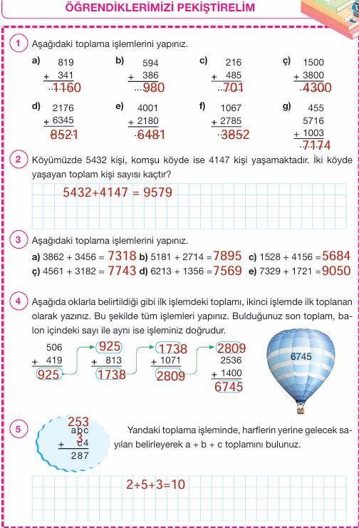 4. Sınıf Matematik Ders Kitabı Cevapları Pasifik Yayınları Sayfa 47