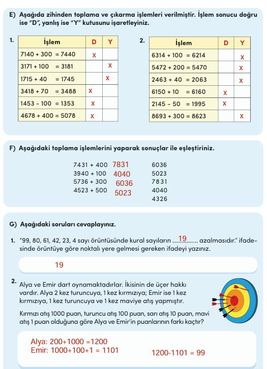 4. Sınıf MEB Matematik Ders Kitabı Cevapları Sayfa 52