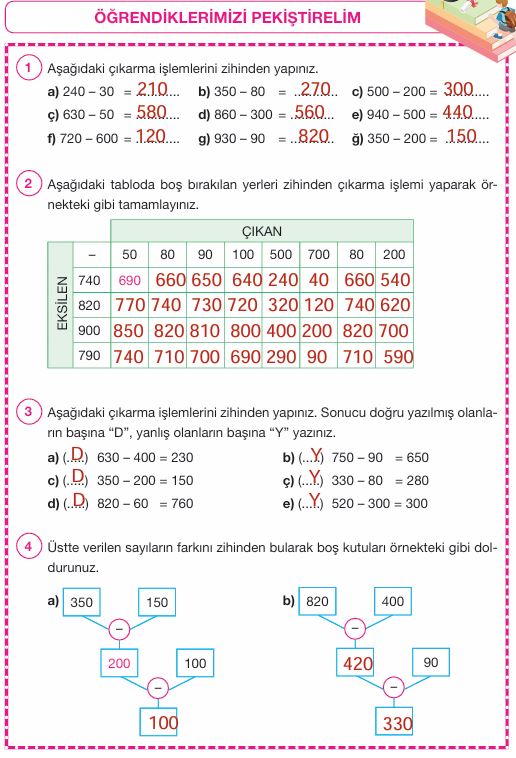 4. Sınıf Matematik Ders Kitabı Cevapları Pasifik Yayınları Sayfa 56