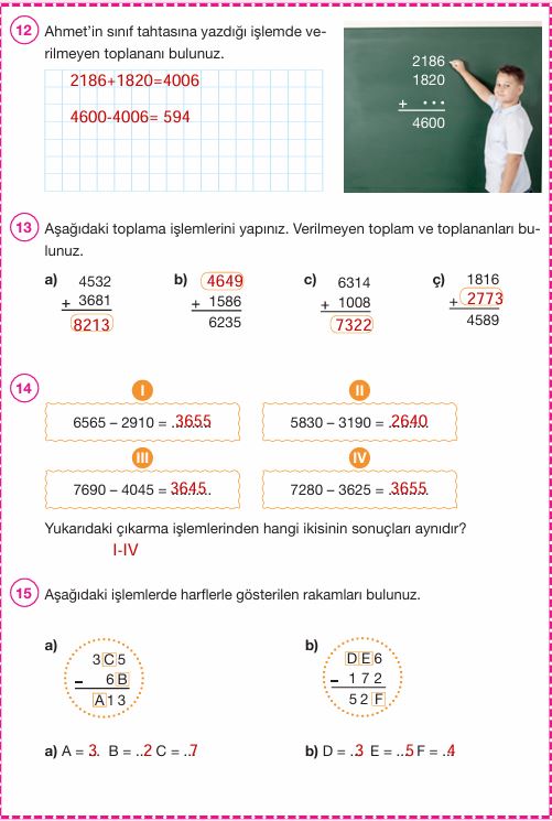 4. Sınıf Matematik Ders Kitabı Cevapları Pasifik Yayınları Sayfa 60