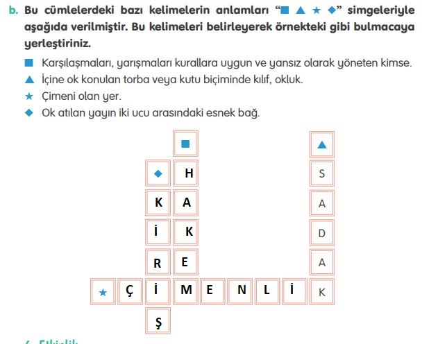 4. Sınıf Türkçe Ders Kitabı 35. Sayfa Cevapları Tuna Yayınları