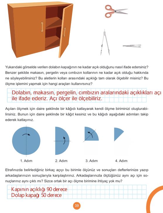 5. Sınıf Matematik Ders Kitabı Cevapları Sayfa 39 MEB Yayınları (1. Kitap)