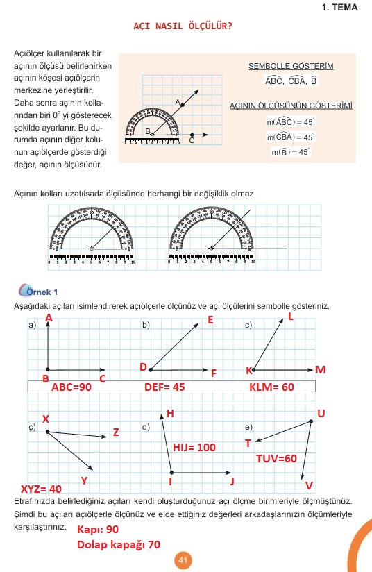 5. Sınıf Matematik Ders Kitabı Cevapları Sayfa 41 MEB Yayınları (1. Kitap)