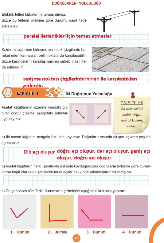 5. Sınıf Matematik Ders Kitabı Cevapları Sayfa 45 MEB Yayınları (1. Kitap)