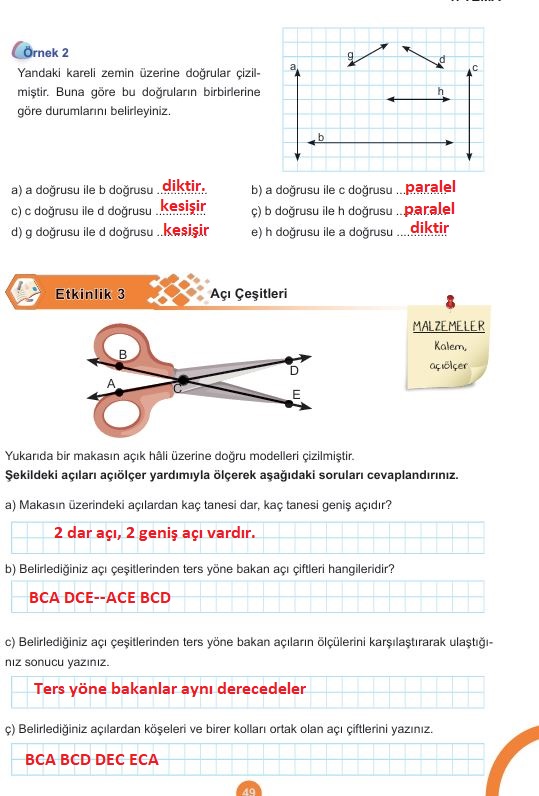 5. Sınıf Matematik Ders Kitabı Cevapları Sayfa 49 MEB Yayınları (1. Kitap)