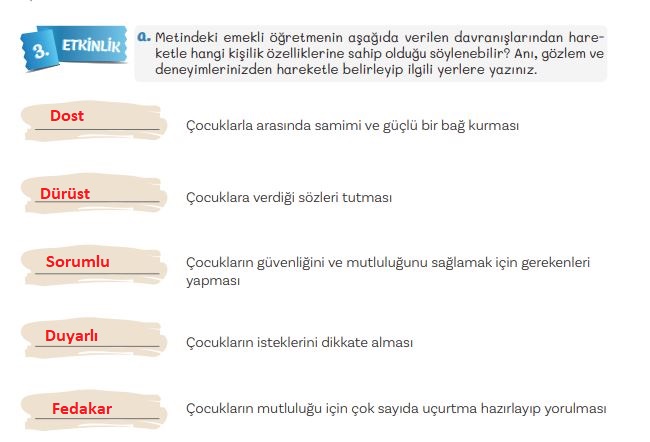 5. Sınıf Türkçe Ders Kitabı 57. Sayfa Cevapları MEB Yayınları 