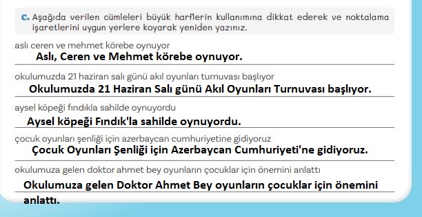 5. Sınıf Türkçe Ders Kitabı 47. Sayfa Cevapları MEB Yayınları 