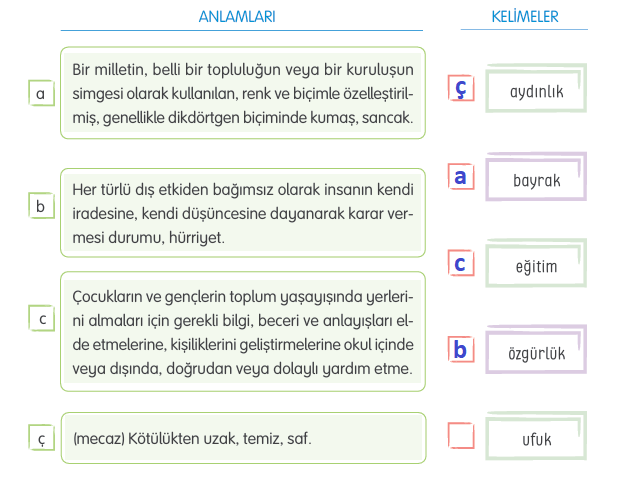 4. Sınıf Türkçe 28. Sayfa Cevapları