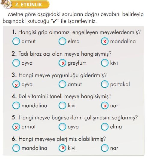 2. Sınıf Türkçe Ders Kitabı 102. Sayfa Cevapları İlke Yayınları