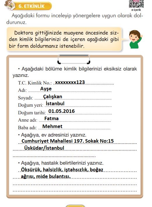 2. Sınıf Türkçe Ders Kitabı 96. Sayfa Cevapları İlke Yayınları