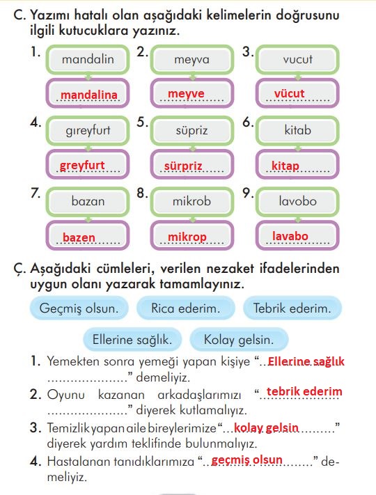 2. sınıf türkçe ders kitabı cevapları sayfa 127 ilke yayınları