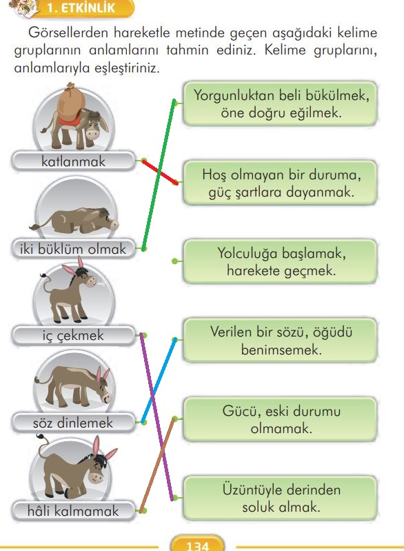 2. sınıf türkçe ders kitabı cevapları sayfa 134 ilke yayınları