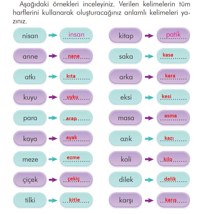 2. sınıf türkçe ders kitabı cevapları sayfa 139 ilke yayınları