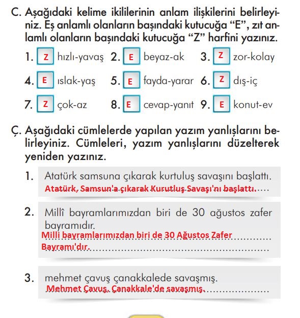 2. sınıf türkçe ders kitabı sayfa 85 cevapları ilke yayınları