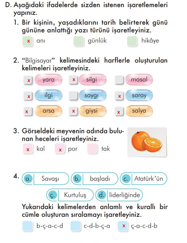 2. sınıf türkçe ders kitabı sayfa 86 cevapları ilke yayınları