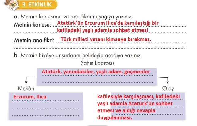 3. sınıf türkçe ders kitabı sayfa 72 cevapları ilke yayınları