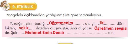 3. sınıf türkçe ders kitabı sayfa 82 cevapları ilke yayınları