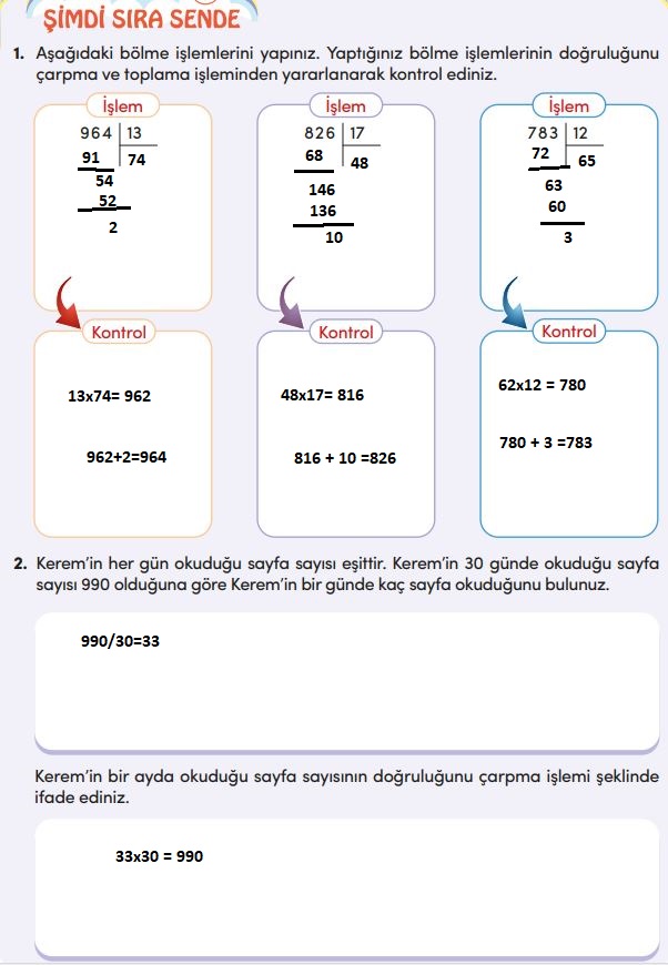 4. sınıf matematik ders kitabı cevapları sayfa 105 meb yayınları