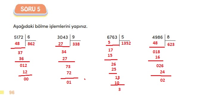 4. sınıf matematik ders kitabı cevapları sayfa 96 meb yayınları