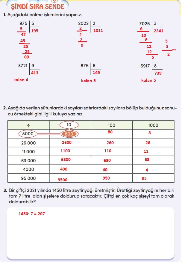 4. sınıf matematik ders kitabı cevapları sayfa 99 meb yayınları