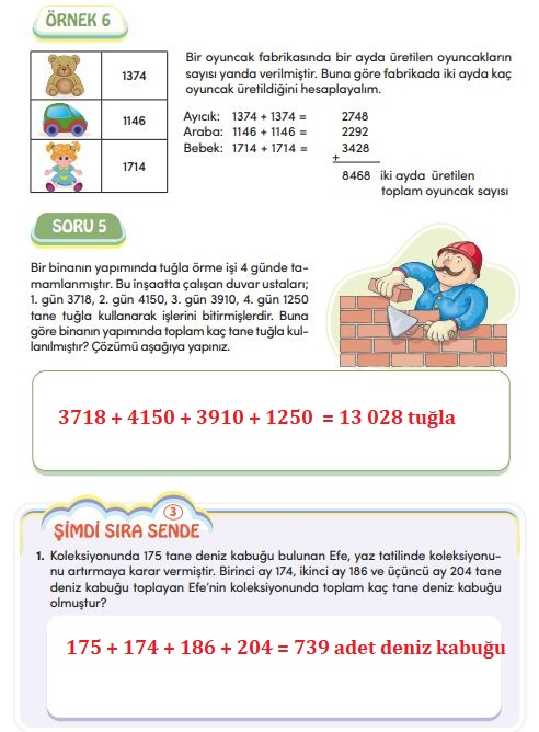 4. sınıf matematik ders kitabı sayfa 63 cevapları meb yayınları