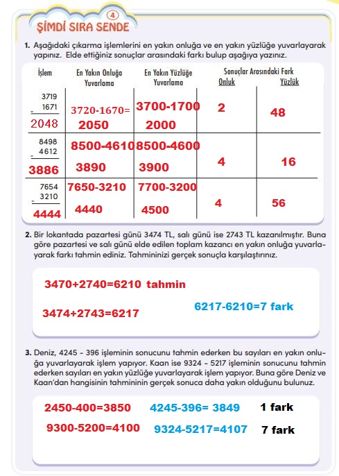 4. sınıf matematik ders kitabı sayfa 67 cevapları meb yayınları