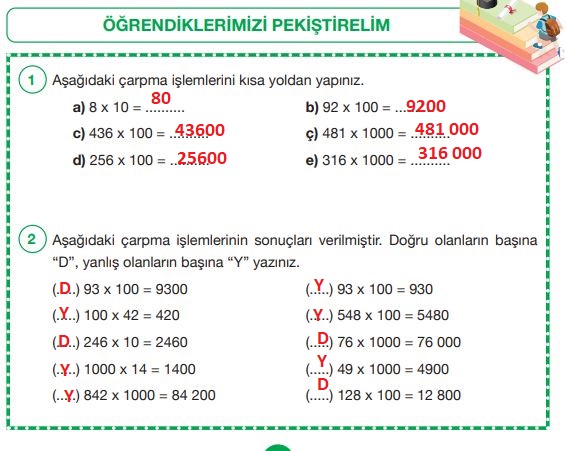 4. sınıf matematik ders kitabı sayfa 96 cevapları pasifik yayınları