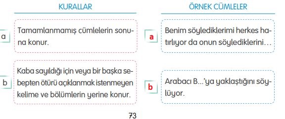 4. sınıf türkçe 73. sayfa cevapları tuna yayınları