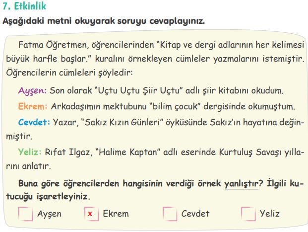 4. sınıf türkçe 77. sayfa cevapları tuna yayınları