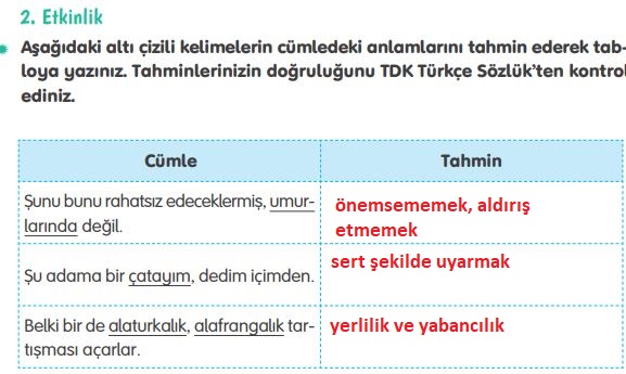 4. sınıf türkçe ders kitabı sayfa 104 cevapları tuna yayınları