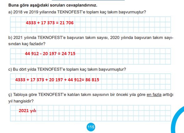 5. sınıf matematik ders kitabı cevapları sayfa 115 meb yayınları