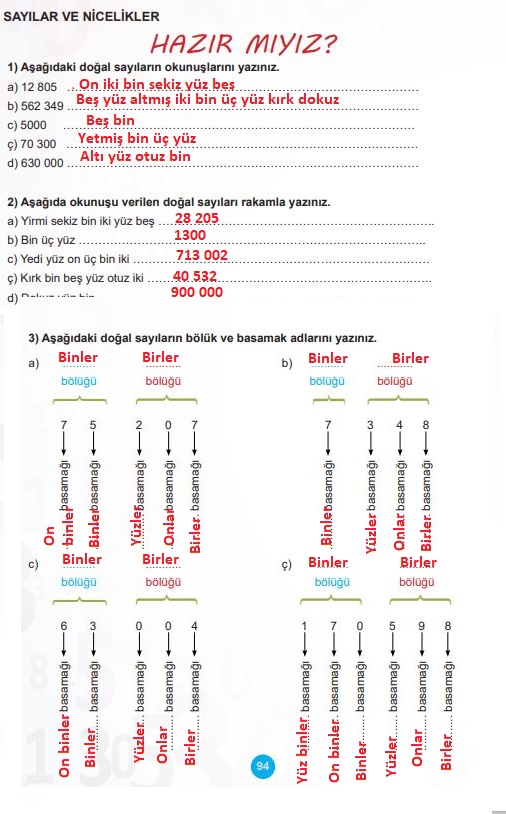 5. sınıf matematik ders kitabı cevapları sayfa 94 meb yayınları 1. kitap