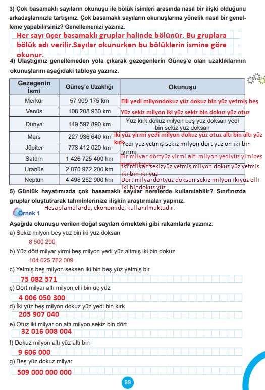 5. sınıf matematik ders kitabı cevapları sayfa 99 meb yayınları 1. kitap