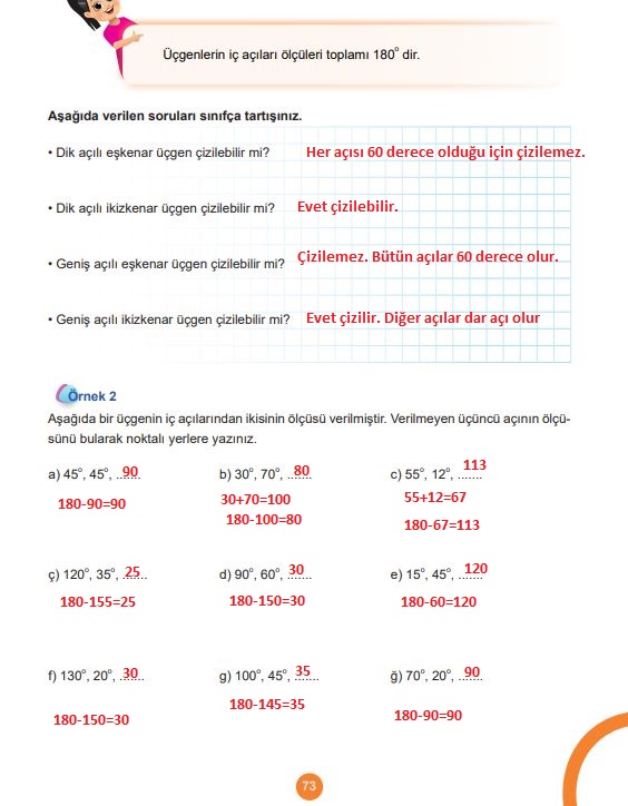 5. sınıf matematik ders kitabı sayfa 73 cevapları meb yayınları