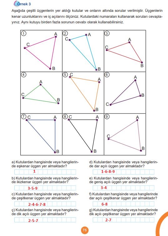 5. sınıf matematik ders kitabı sayfa 75 cevapları meb yayınları