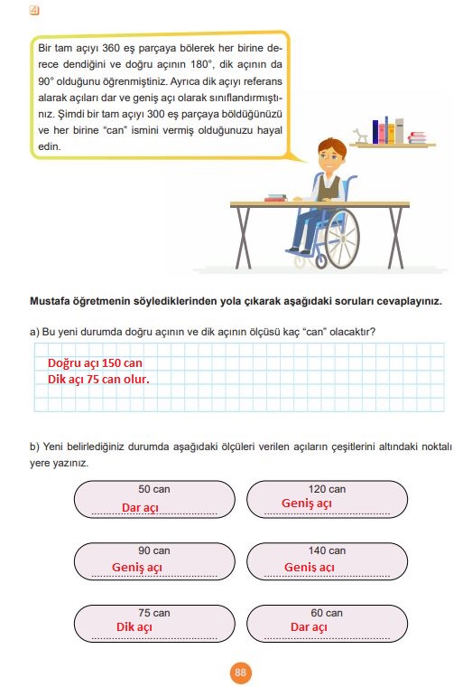 5. sınıf matematik ders kitabı sayfa 88 cevapları meb yayınları