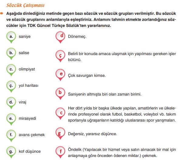 6. sınıf türkçe ders kitabı sayfa 100 cevapları yıldırım yayınları